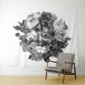 Tenture Mur de crâne floral vintage suspendu (En situation (horizontale))