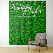 Tenture Mur de feuillage vert pour mariage toile de fond p (En situation)