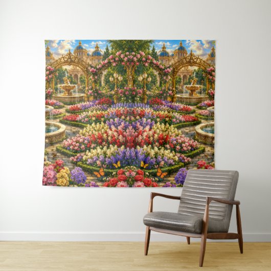 Tenture Mur de jardin royal enchanté (En situation (horizontale))