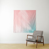TENTURE MUR DE PASTEL ET DE MINT ABSTRAITS (En situation)