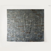Tenture Mur de Pierre Ardoise Grise Naturelle Rustique (Devant (Horizontal))