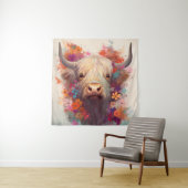 Tenture Mur de vache Highland (En situation)