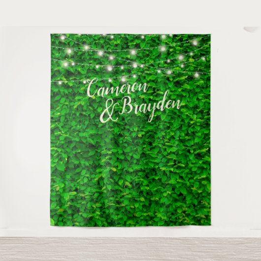 Tenture Mur de verdure avec lumières scintillantes pour ma (Devant)