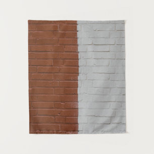 Tenture mur en béton Brown et blanc