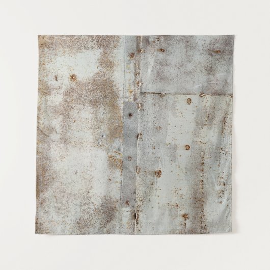 Tenture Mur en métal coloré rouillé, stries. (Devant (Horizontal))