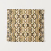 Tenture Mur en pierre Tan Sud-Ouest Rustique Motif géométr (Devant (Horizontal))