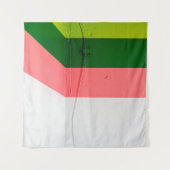 Tenture Mur peint blanc, rose, vert et jaune (Devant (Horizontal))