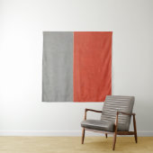 Tenture Mur peint en gris et orange (En situation (horizontale))
