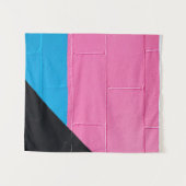 Tenture Mur peint rose et bleu (Devant (Horizontal))