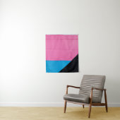 Tenture Mur peint rose et bleu (En situation)