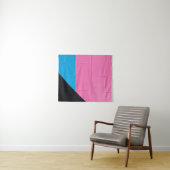 Tenture Mur peint rose et bleu (En situation (horizontale))