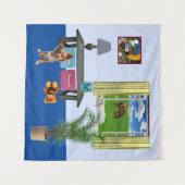 Tenture Mur pendaison, faire semblant de chambre à la mais (Devant (Horizontal))