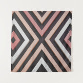 Tenture Mur rose, noir et blanc (Devant)