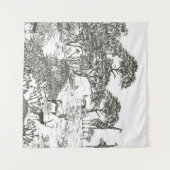 Tenture Mural hand drawn Safari Panoramic View, African La (Devant (Horizontal))