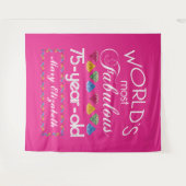 Tenture Murale 75e anniversaire le plus fabuleux Couleur Pierres (Devant (Horizontal))