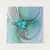 Tenture Murale Abstrait De Bleu, Art Fractal Moderne (Devant (Horizontal))