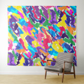 Tenture Murale Abstrait multicolore (En situation (horizontale))