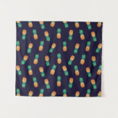 Tenture Murale Ananas sur la marine (Devant (Horizontal))