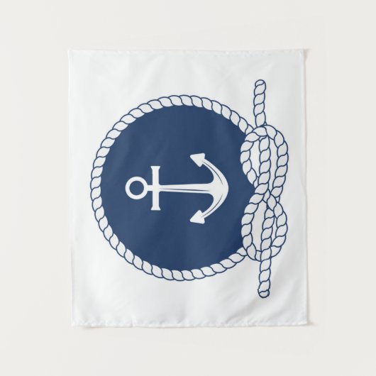 Tenture Murale Ancre et corde élégantes (Devant)