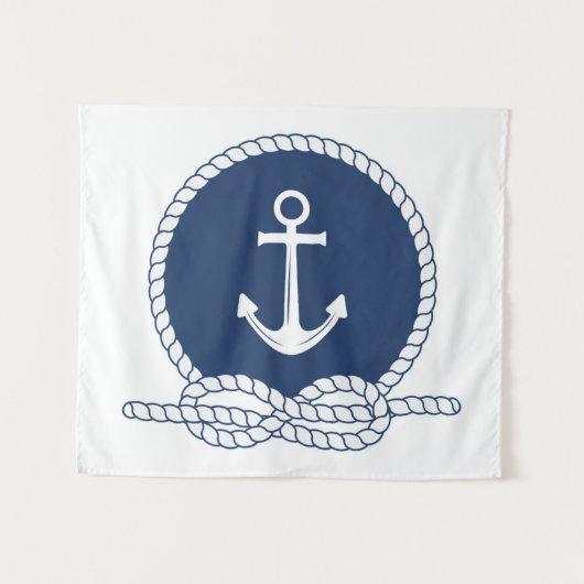 Tenture Murale Ancre et corde élégantes (Devant (Horizontal))