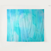 Tenture Murale Aquarelle Abstrait Bleu Hawaïen Surf (Devant (Horizontal))