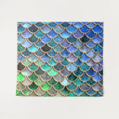 Tenture Murale Balances de sirène de Parties scintillant bleu ver (Devant (Horizontal))