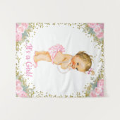 Tenture Murale Bannières de Baby Shower Rose Gold pour Fonds (Devant (Horizontal))