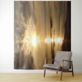 Tenture Murale Beau coucher de soleil océanique Billow Nuages Tap (En situation)