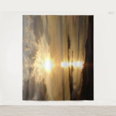 Tenture Murale Beau coucher de soleil océanique Billow Nuages Tap (Devant)