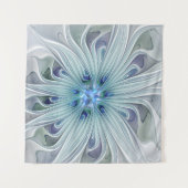 Tenture Murale Beauté florale Abstraite moderne Blue Pastel Flowe (Devant (Horizontal))