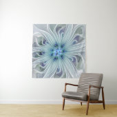 Tenture Murale Beauté florale Abstraite moderne Blue Pastel Flowe (En situation (horizontale))