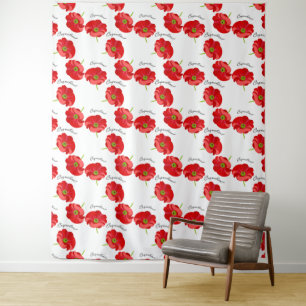 Tenture Murale Beaux coquelicots rouges cosy
