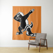 Tenture Murale Blaireau de miel tamponnant (En situation)