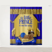Tenture Murale Bleu Gold Ethnic Prince Baby shower (Devant)