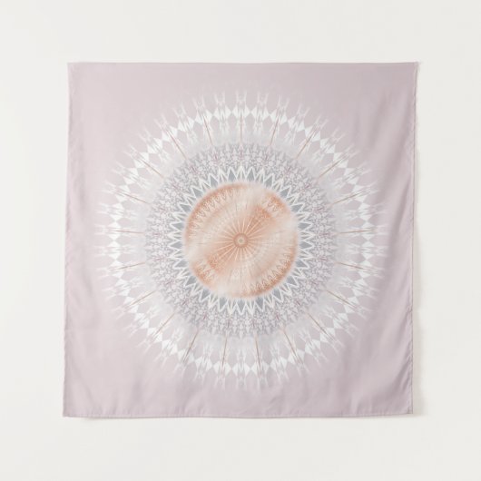Tenture Murale Blush Grey Rose Gold Mandala (Devant)