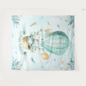 Tenture Murale Bonne Pâques Cute Bunny & Balloons Design (Devant (Horizontal))