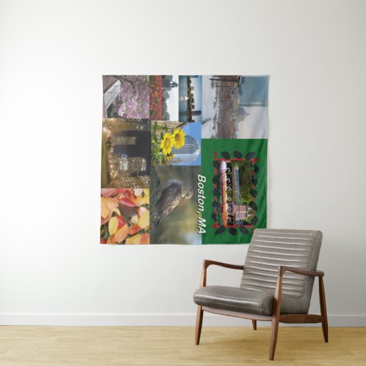 Tenture Murale Boston, Massachusetts (En situation (horizontale))