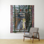 Tenture Murale Brick Wall Broché Fenêtre Graffiti Mur Art (En situation)