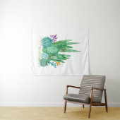 Tenture Murale Cactus, aquarelle (En situation (horizontale))