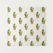 Tenture Murale Cactus et motif de point succulent de Polk (Devant (Horizontal))