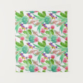 Tenture Murale Cactus lumineux d'aquarelle et motif succulent (Devant)