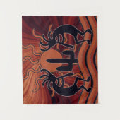 Tenture Murale Cactus Sunset Desert Kokopelli Design sud-ouest (Devant)