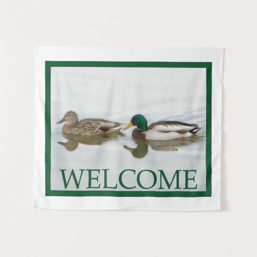 Tenture Murale Canards colverts - Bienvenue (Devant (Horizontal))