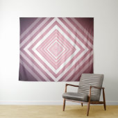 Tenture Murale Carrés modernes de la Gradation rose et blanc (En situation (horizontale))