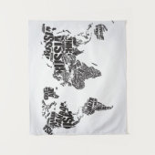 Tenture Murale Carte du monde dans la typographie (Devant)