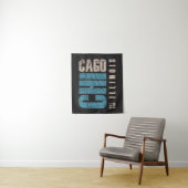 Tenture Murale Carte graphique de Chicago, l'Illinois | (En situation)