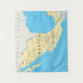 Tenture Murale Carte politique du Mexique (Devant)