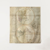 Tenture Murale Carte vintage du monde (1799) 2 (Devant)