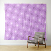 Tenture Murale Cercles Lilac motif (En situation (horizontale))