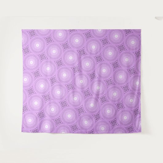 Tenture Murale Cercles Lilac motif (Devant (Horizontal))